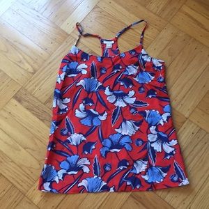 J Crew Factory floral racerback tank top